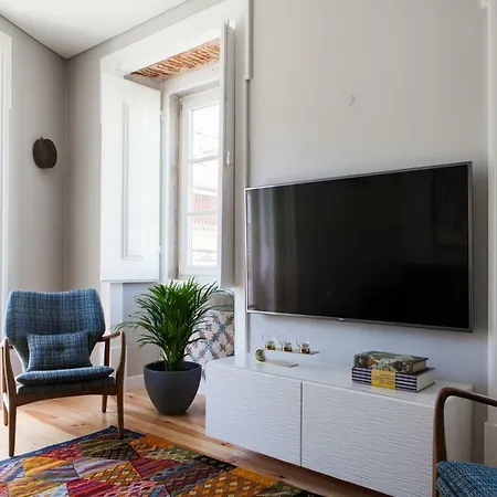 Apartment Alfama Sophisticate Flat With Balconies 2bedrs 2baths & Ac In 19th Century Building Historic Center *